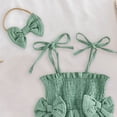 thumbnail image 5 of Hessimy Newborn 3 6 12 18 Months Baby Girl Romper Summer Clothes Waffes Outfit Onesie Bodysuit Infant Girl Clothes(Green, 5 of 5