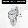 thumbnail image 2 of Blekon Collections Japanese Quartz 30mm Womens Snake Style Leather Cuff Bangle Watch, 2 of 6