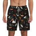 thumbnail image 2 of Picia Animal Koi Fish pattern Mens Swim Trunks with Compression Liner Stretch Beach Shorts Quick Dry with Zipper Pockets No-Chafing Board Shorts-Small, 2 of 9