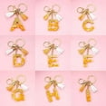 thumbnail image 5 of Golden Foil Orange Letter Keychain, 5 of 6