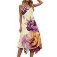 thumbnail image 5 of Floral Sleeveless Midi Dress for Women Summer Casual Tank A Line Dress Vacation Sundress, 5 of 7
