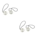 thumbnail image 2 of yingyy 1/2/3/5 2pcs Rideau Tieback Ronde Polyester Remplacement Simple Style Ménage Cuisine Parasol Drapé Fixation Fixation Lumière Argent 2PCS, 2 of 6