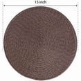 thumbnail image 2 of Round Braided Placemats Set of 12 Table Mats for Dining Woven Washable Non- Place Mats 15 Inch(Brown), 2 of 5