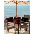 thumbnail image 2 of Outdoor Tablecloth with Umbrella Hole and Zipper, Red Rose Square Table Cloth 54x54 Inch Waterproof Tablecloth, Vintage Abstract Garden Flower Floral Black Picnic Table Cover for Patio Camping, 2 of 7