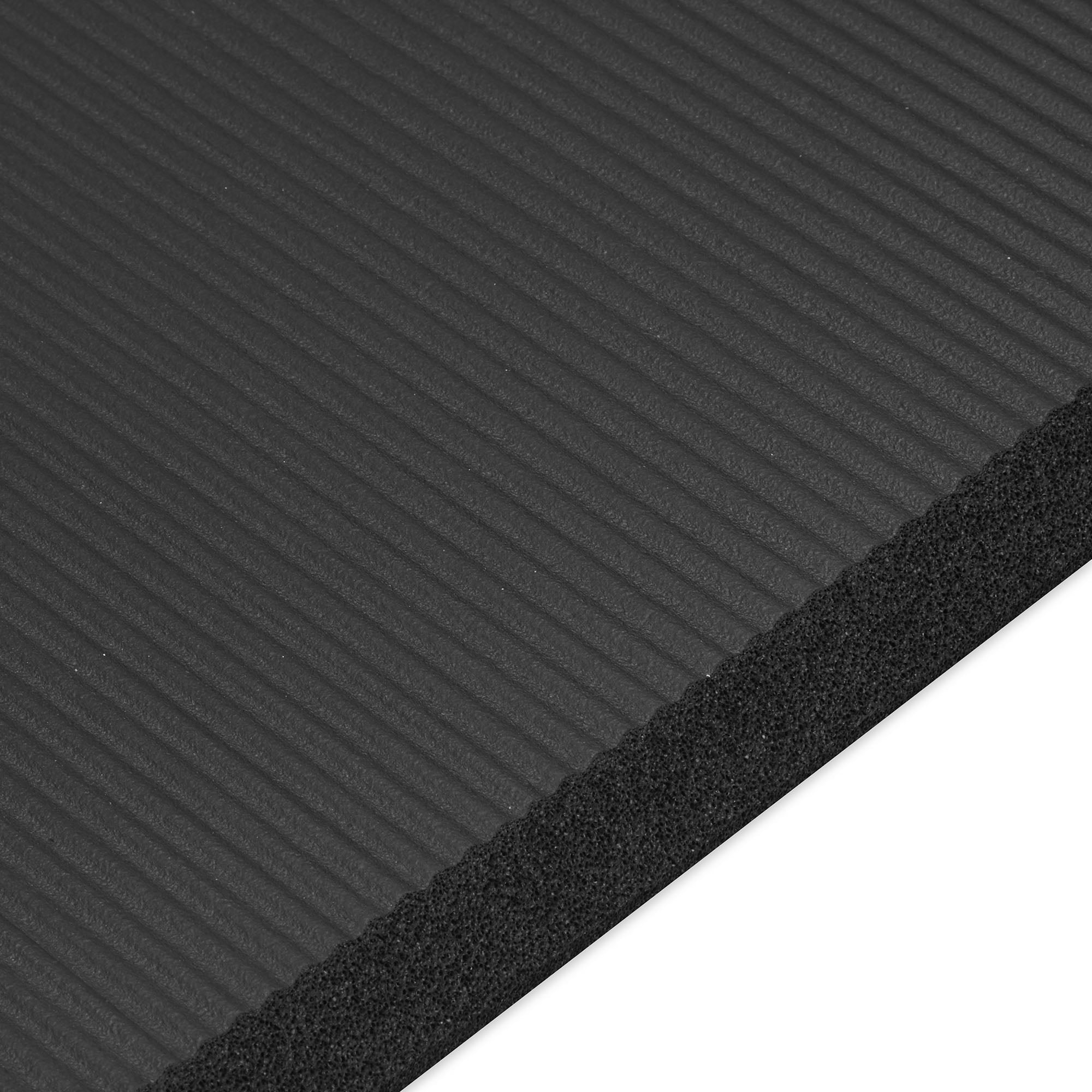 (2 pack) Reebok Delta Performance Fitness Mat - Black, 72" X 24" X 15Mm