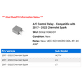 thumbnail image 2 of A/C Control Relay - Compatible with 2017 - 2022 Chevy Spark 2018 2019 2020 2021, 2 of 2