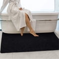 thumbnail image 1 of Alfombra de baño Secura extra suave y gruesa de 120 x 70 cm, color negro, 1 of 7