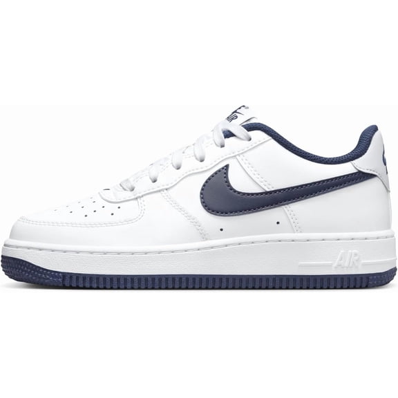 Big Kid's Nike Air Force 1 White/Midnight Navy (FV5948 104) - 2.5