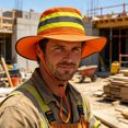thumbnail image 5 of Eqslft Unisex High Visibility Reflective Bucket Hat, Breathable Neon Mesh Wide Brim Work Safety Boonie Hat,Work Safety Mesh Cooling Cap, 5 of 7