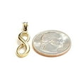 thumbnail image 3 of New 10k solid yellow Gold infinity Pendant love forever gift fine jewelry 1.8g, 3 of 12