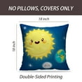 thumbnail image 2 of LALILO Throw Pillow Covers Cute Earth Moon And Sun Planet Cushion Cover 18" x 18", 2 Pack, 2 of 6