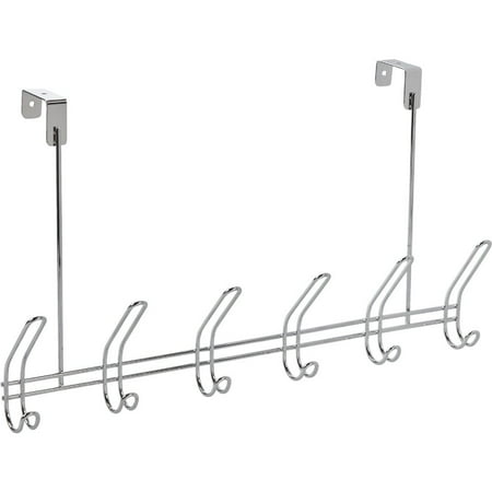 

1 Pc Idesign Classico Over-The-Door Chrome 6-Hook Rail