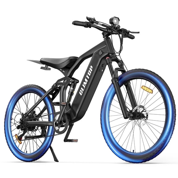 Peak 2000W Electric Bicycle for Adults, 48V 23AH,60-100 Miles,28Mph Electric Bike,27.5''Narrow Tire Hydraulic Disc Brakes E-Mountain Bike