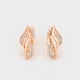 thumbnail image 3 of Aretes Hoja Brillantes Cristales Swarovski Oro Rosa 14K Lam rosa Unitalla, 3 of 7