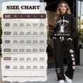 thumbnail image 5 of Renewold 2 Piece Lounge Sets for Women Turtleneck Sweatshirts Straight Leg Lounge Pants Running Outfits Comfiest Airport Outfits Tracksuits for Women, Retro American Rock Street Style Black, XS, 5 of 7
