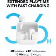Soundcore K20i by Anker, Semi-in-Ear Earbuds, Bluetooth Wireless, White, New