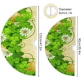thumbnail image 3 of FMSHPON Shamrock Pattern Xmas Christmas Tree Skirt Stand Mat for Holiday Party Decoration Indoor Outdoor 36 inches, 3 of 6