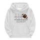 thumbnail image 2 of Gibobby Sudadera con capucha al fútbol americano Regalo deportivo Sudadera para adolescentes Jugador de rugby vintage Deportes Niños Niñas de rugby(Blanco, 5-6 Años), 2 of 3