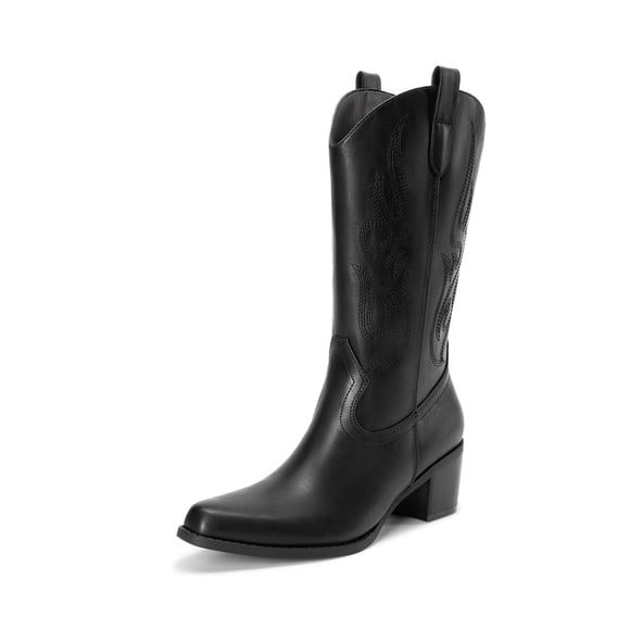 Botas DREAM PAIRS DWUMMB2502 negras con punta cuadrada y tacón bajo