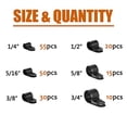 thumbnail image 1 of ISPINNER 180pcs Nylon Plástico Tipo R Abrazaderas para Cable, 1/4" 5/1, 1 of 2