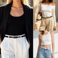 thumbnail image 6 of 3 Pcs Womens Leather Thin Belts Fashion Skinny Belt for Jeans Dresses, 6 of 11