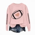 thumbnail image 2 of Towmus Women's 2025 Autumn Winter Casual Rugby Printed Crewneck Sweatshirt Long Sleeve Loose Pullover Tops, 2 of 6