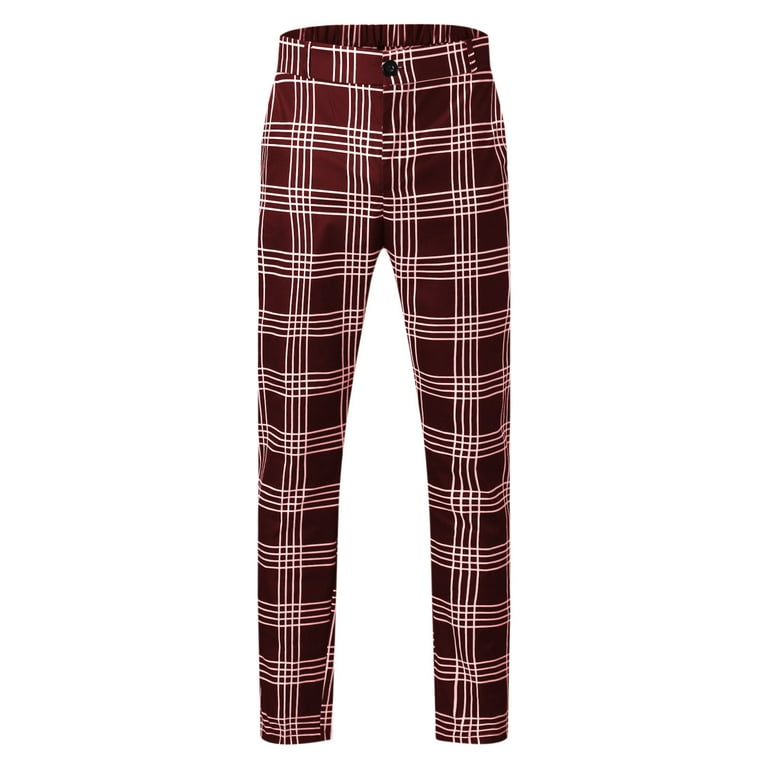 Mens red plaid skinny hotsell jeans