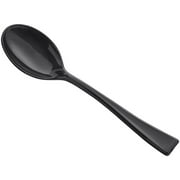 Visions 4 Black Plastic Tasting Spoon - 500/Case