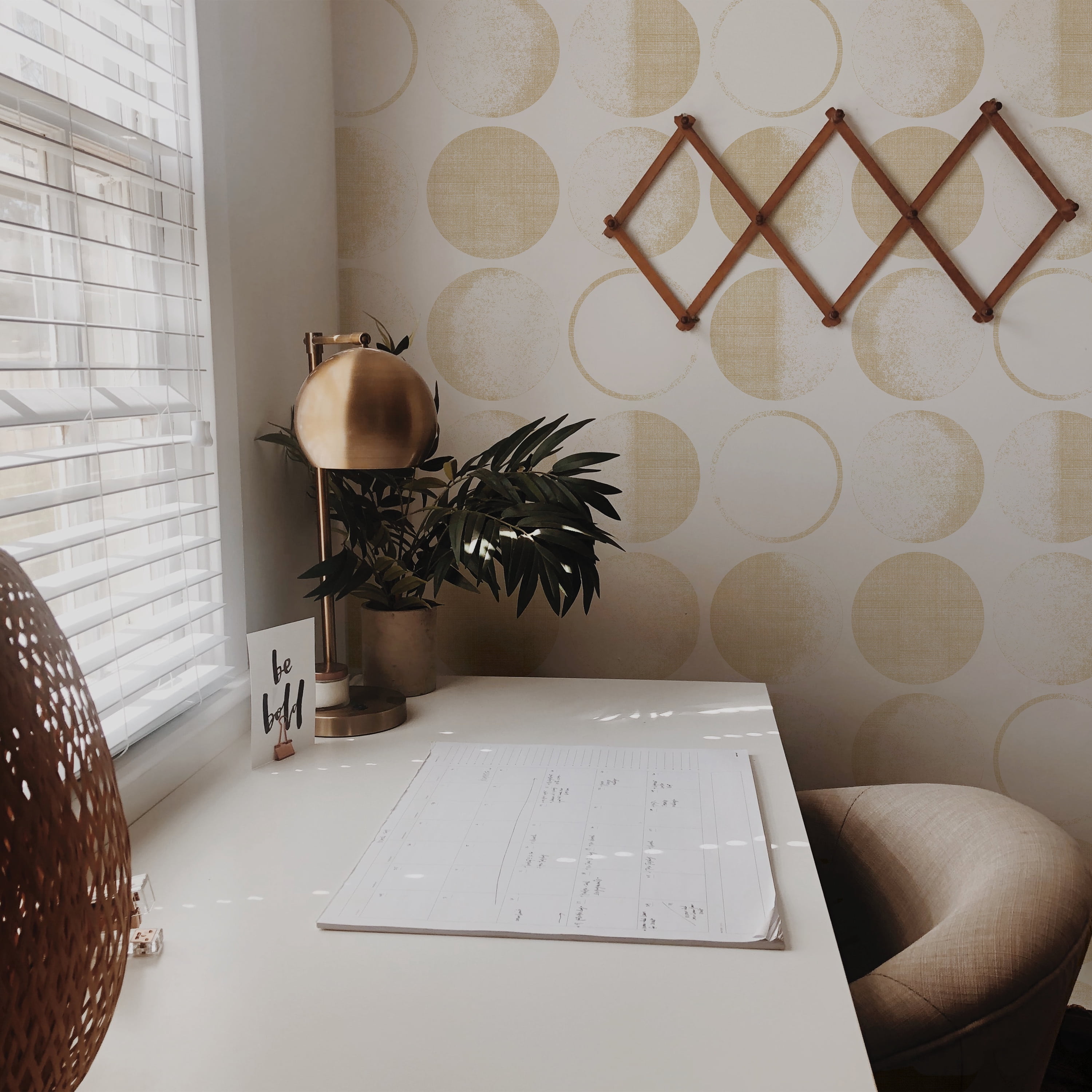 Tempaper Moons Ivory Peel and Stick Wallpaper, 20.5" x 16.5'