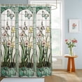 thumbnail image 4 of Shower Curtains for Bathroom, Green Spring Botanical Waterproof Fabric Shower Curtain, Summer Butterfly Vintage Decorative Bathroom Curtain for Bathtub, 72"x72", No Hooks Included, 4 of 9