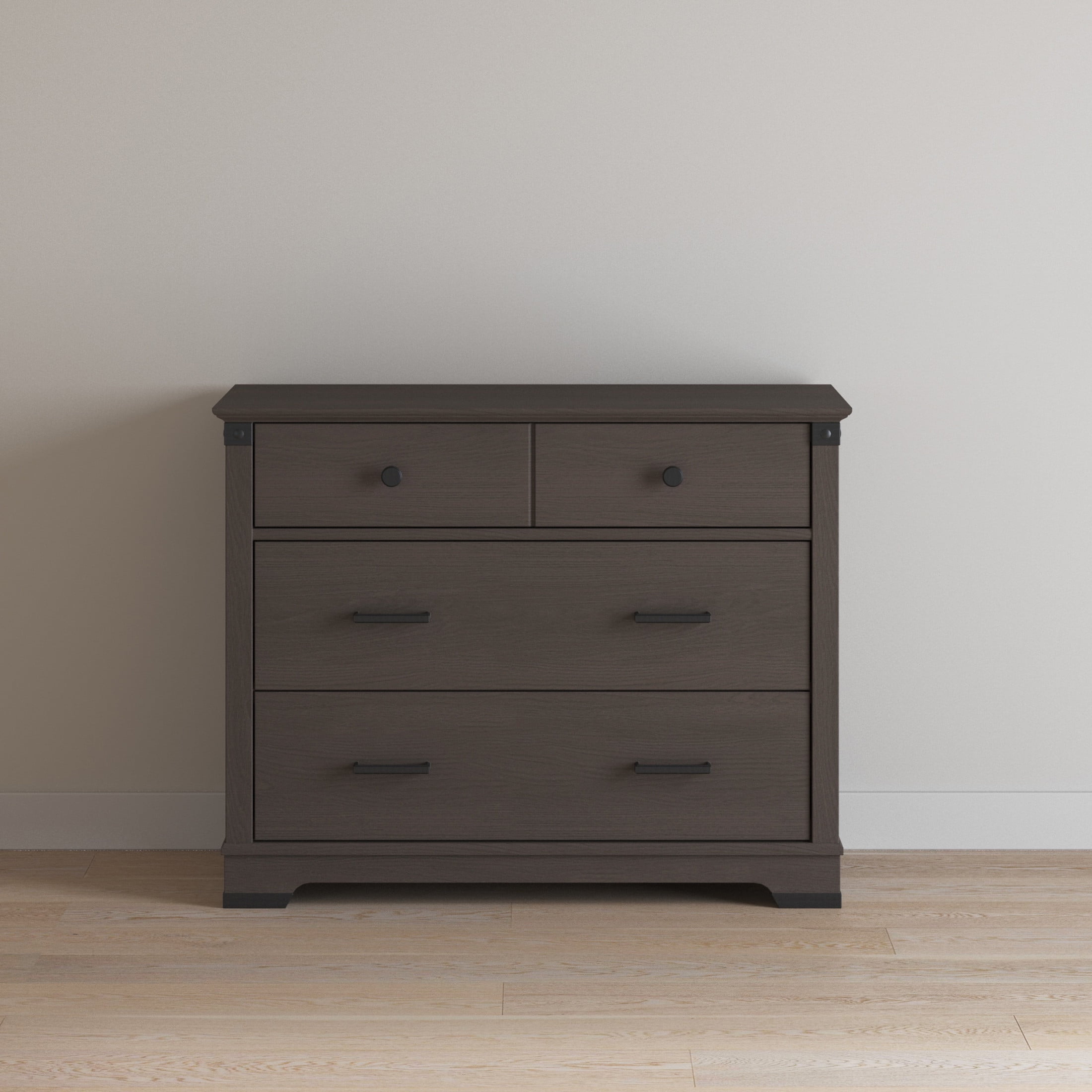 Child Craft Redmond Crib, Dresser & Chest Nursery Set, 4-in-1 Convertible Crib, Dapper Gray, 3-Piece