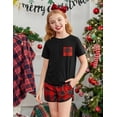 thumbnail image 5 of Arshiner Girls Clothes 3 Piece Outfits Short Sleeve Shirts Long Pants and Dolphin Shorts Clothing Sets with Pockets, 5 of 6