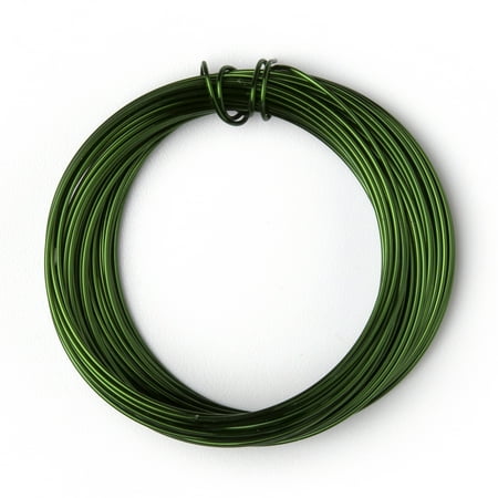 Cousin DIY Coated Copper Wire, Green Finish, 20 Gauge, 24 ft Roll