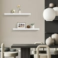 thumbnail image 2 of FungYuan Floating Shelves for Wall,20 inch Wood Wall Shelves for Bedroom,White,Set of 2, 2 of 5