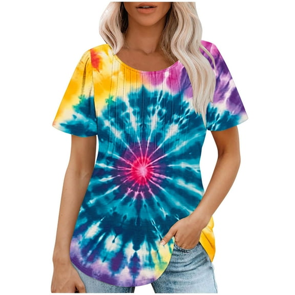 Cute Tops For Women Summer Colorful Funny Tshirts Shirts For Women Plus Size Womens Blouses Dressy Casual V Neck T Shirts For Women Trendy Loose Fit