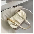 thumbnail image 1 of Women Shoulder Bag Large Capacity Smoothing Zipper Soft Polyester Fashionable Cute Handbag White, 1 of 1