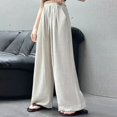 thumbnail image 6 of CPNG Girls Wide Leg Pants Elastic High Waist Straight Leg Casual Pants Lightweight Breathable Streetwear Pants, 6 of 7