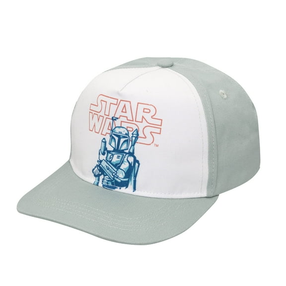 Star Wars Classic Embroidered Logo Flatbrim Baseball Cap Hat, Boys Youth, Black & Red