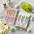 thumbnail image 3 of pogooe Pink Carrots Bunny Happy Easter Kitchen Towels Dish Towels, 18x26 Inch Spring Farmhouse Rabbit Decoration Hand Towels Set of 4, 3 of 6