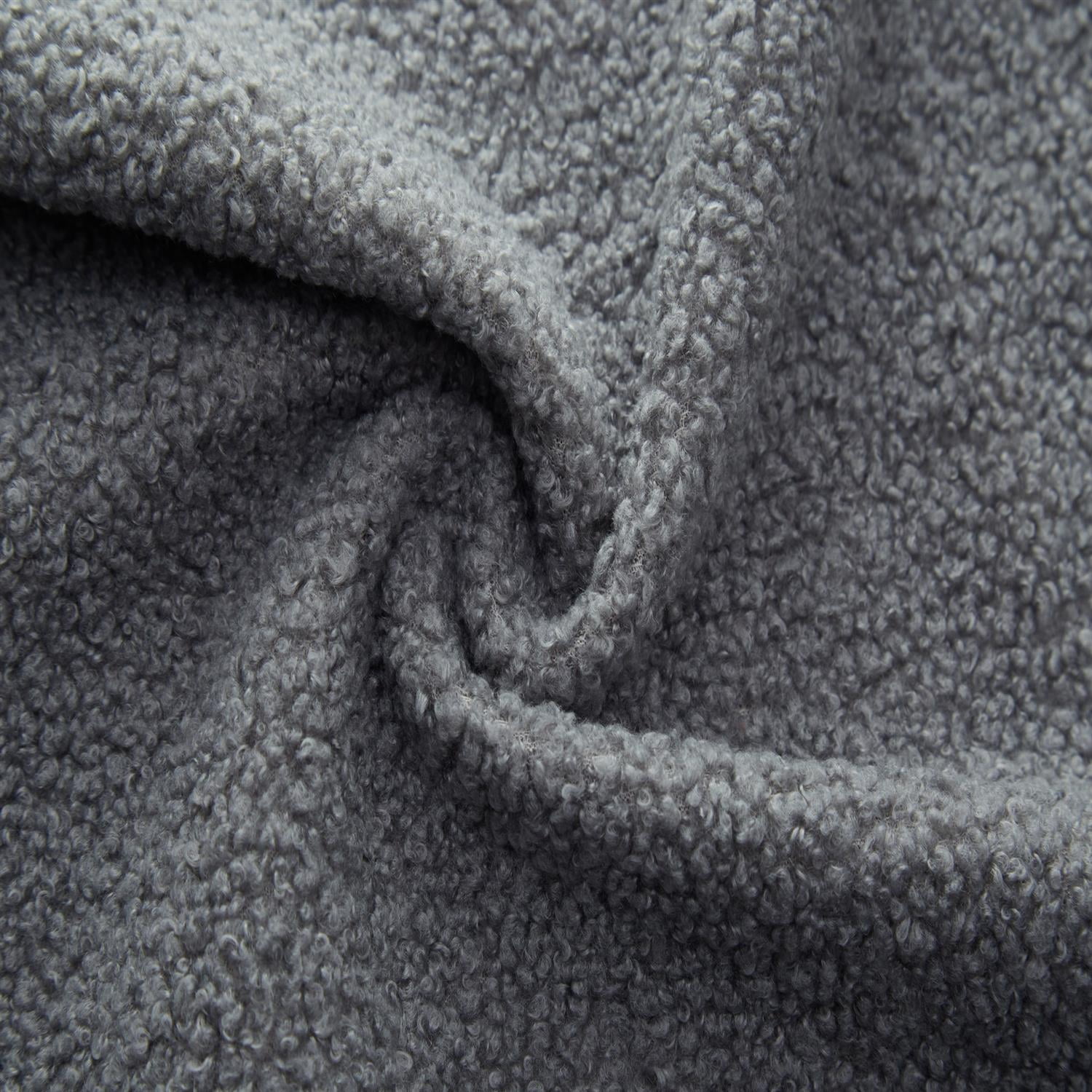 Demi Bonn 78" Modern Floor Sofa Bed with 2 Pillows, Convertible Teddy Fabric Full Size 15" Foam Mattress, No Assembly, Stylish Sleeper Couch for Living Room, Gray