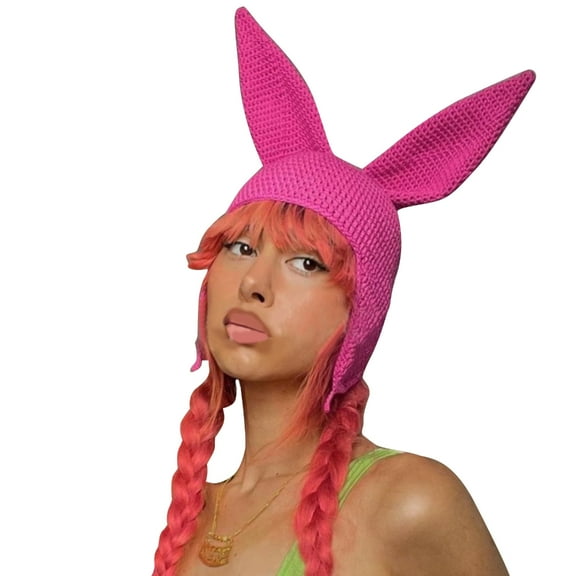 ROZYARD Winter Warm Knit Hat Rabbit Ear Women Beanie Hat Costume Accessories