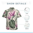 thumbnail image 7 of High Quality Hawaiian Shirts for Men Short Sleeve Aloha Beach Shirt Floral Summer Casual Button Down Shirts Blouses 954LJO, 7 of 7