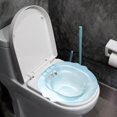 thumbnail image 5 of Elderly Toilet Seat Basin Woman Sitz Bath with Drain Holes Durable 39x39x12cm Anti Slip Avoid Squats for Standard Toilets and Commode Chair Blue, 5 of 7
