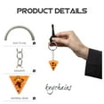 thumbnail image 3 of Pawsdot 12 Pcs Pizza Shape Keychains Resin Key Organizer for Kids Orange, 3 of 6
