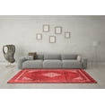 thumbnail image 3 of Ahgly Company Indoor Round Medallion Red Traditional Area Rugs, 7' Round, 3 of 4