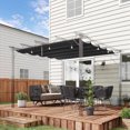 thumbnail image 2 of Outsunny Replacement Pergola Canopy Cover for 9.8' x 9.8' Pergola, Grey, 2 of 9