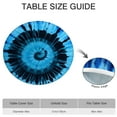 thumbnail image 6 of Blue Tie Dye Mandala Pattern Round Fitted Tablecloth with Elastic Edge,Dining Table Cover Waterproof,Outdoor Round Tablecloth for Camping,Dining,Indoor and Outdoor, 6 of 7