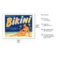 thumbnail image 2 of Bikini Brand - Produce of U.S.A. - Vintage Fruit Crate Label c.1950s - Fine Art Matte Paper Print (Unframed) 20x26in, 2 of 4