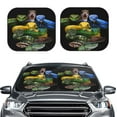 thumbnail image 6 of Lsque Colorful Viper Snake 2 PCS Windshield Sun Shade | CarFoldable Window Covers | Car Accessories Reflect UV for Universal Cars SUV Truck | Large, 6 of 7