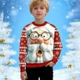 thumbnail image 2 of gcong Santa Christmas Sweatshirt for Boys Girls 2025 Funny Christmas Sweatshirts Long Sleeve Crewneck 3D Printed Xmas Holiday Pullover Shirts for Kid Age 3-14, 2 of 5